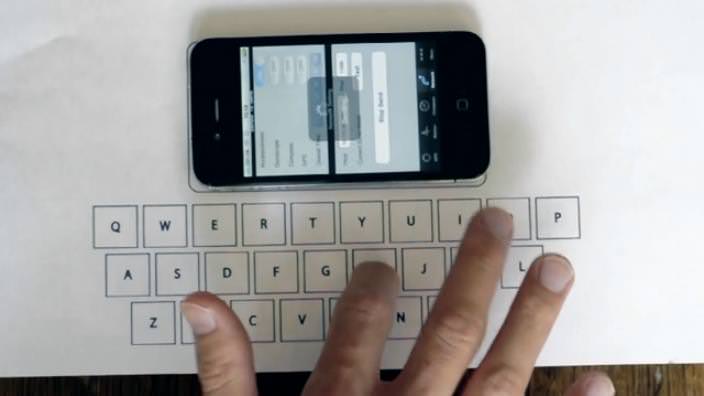 iPhone 加速度計新應用：偵測桌面震動就能打字的隱形鍵盤