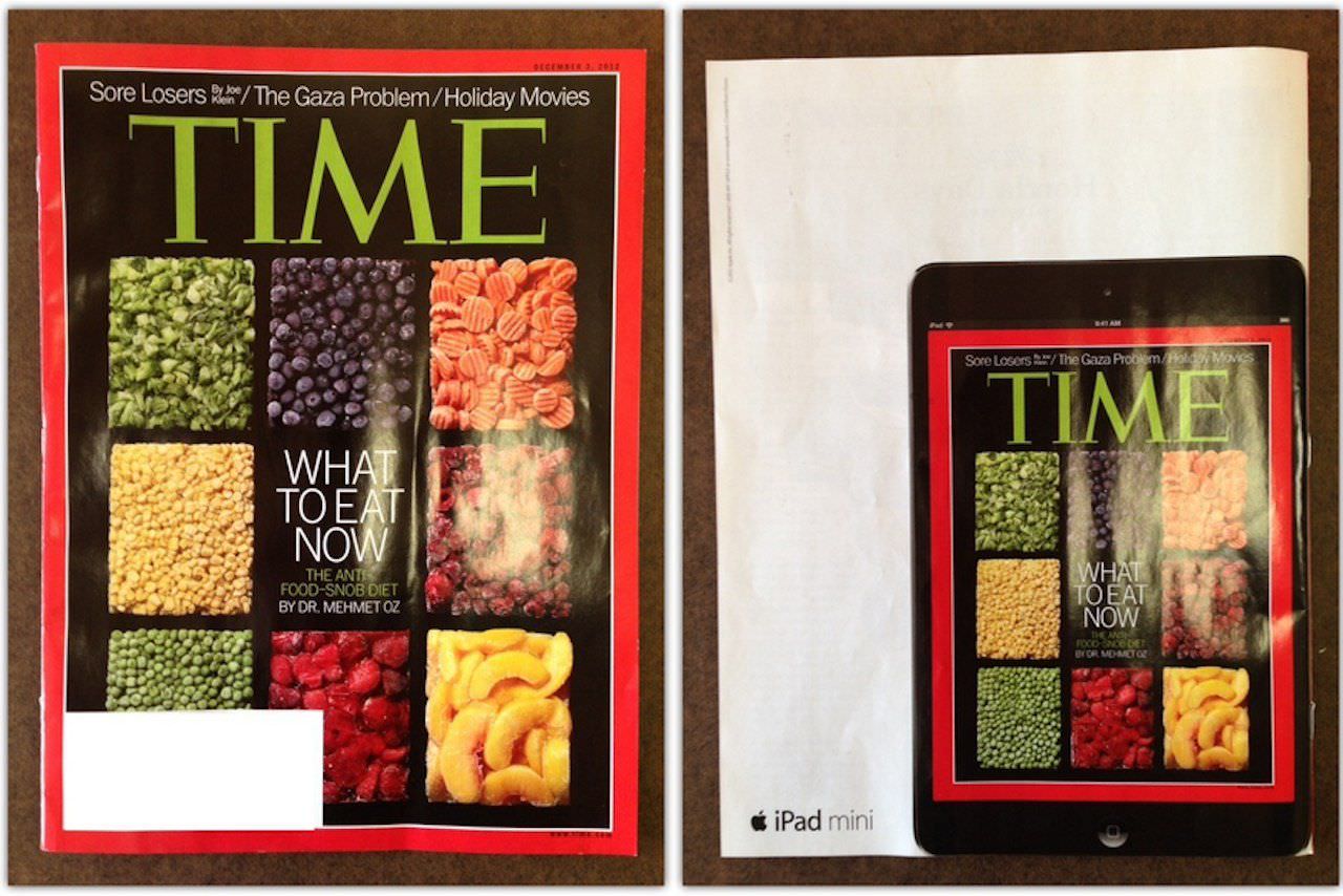 iPad mini 創意雜誌廣告：放封底、搞留白、不寫字